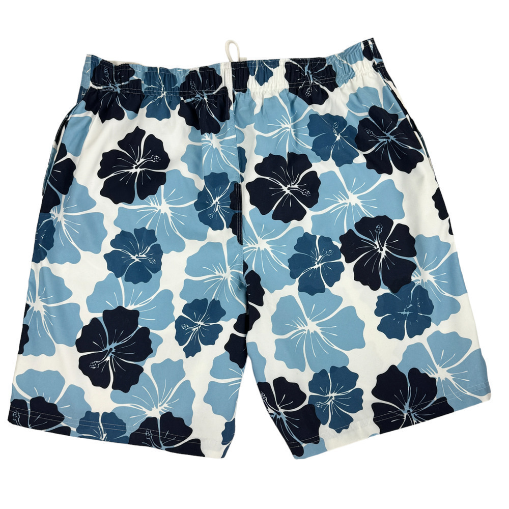 Sonoma Swim Trunk Men XL Life Style Blue Floral Design Board Shorts Hawaiian - Picture 2 of 8